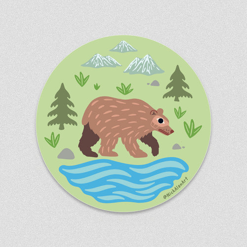 Spring Bear Sticker