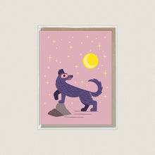 Load image into Gallery viewer, Wolf and Moon Card