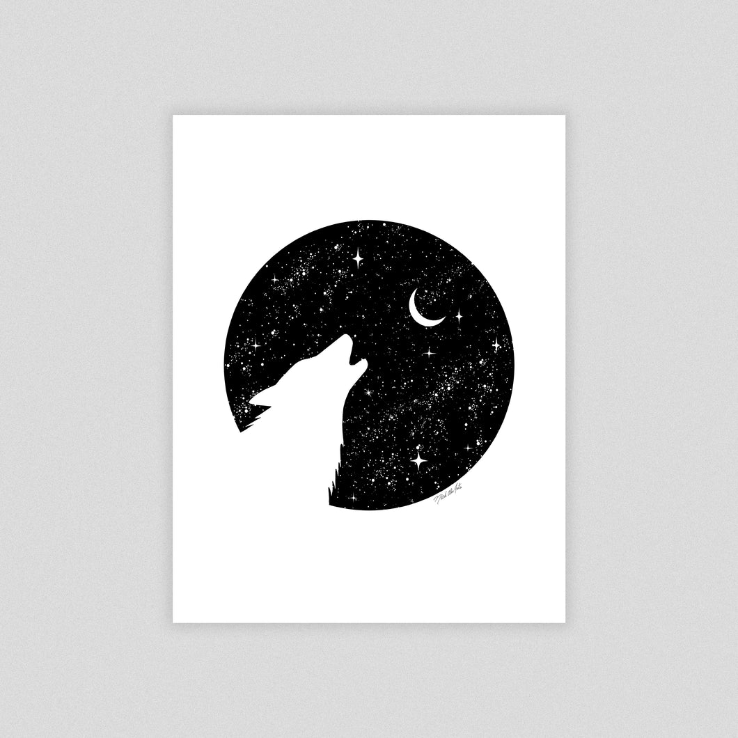 Howling Wolf Print