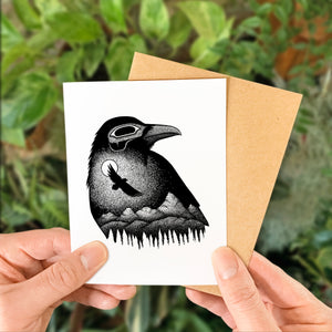 Moonlight Raven Card