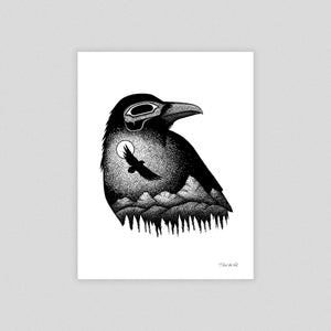 Moonlight Raven Print