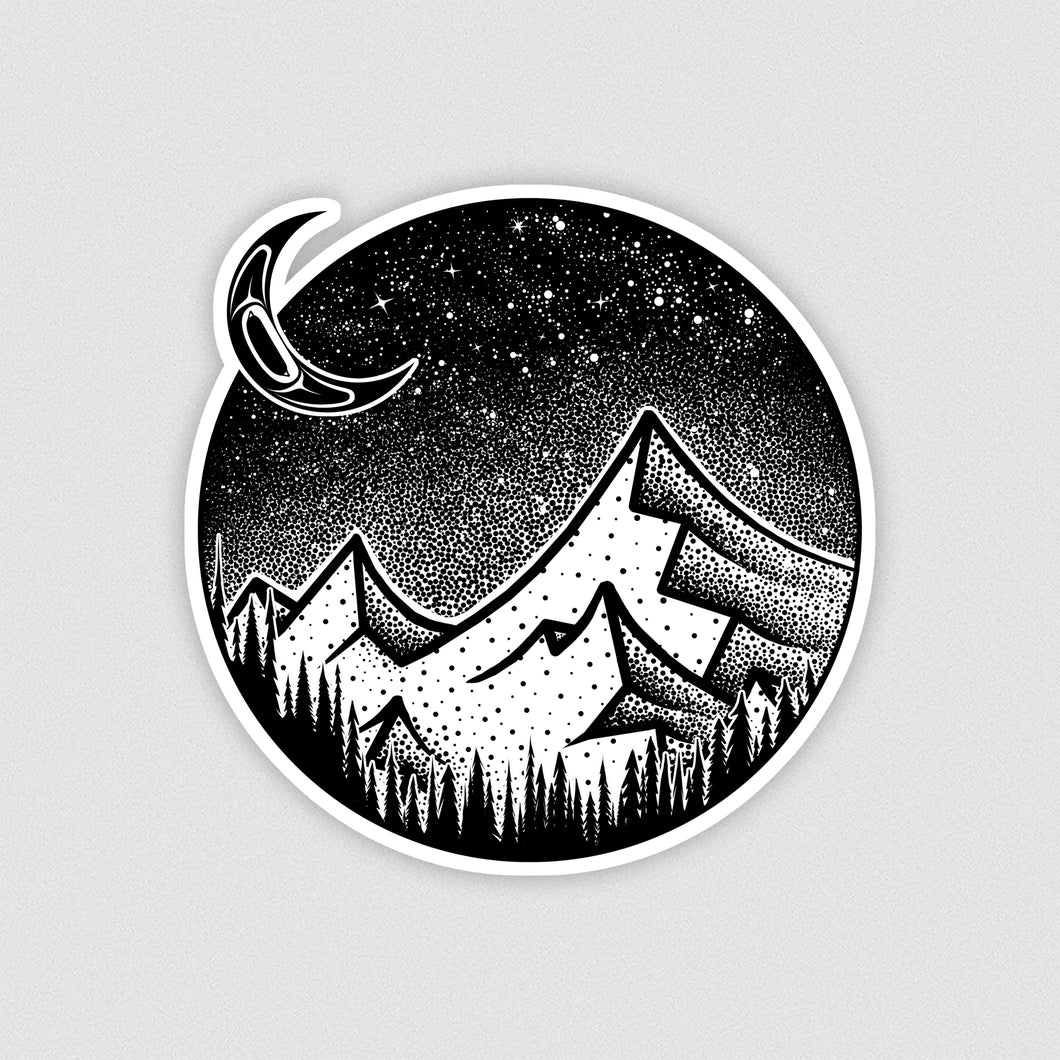 Tlingit Moon Sticker