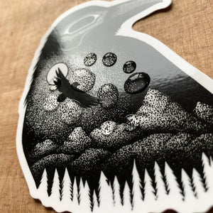 Moonlight Raven Sticker
